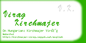 virag kirchmajer business card